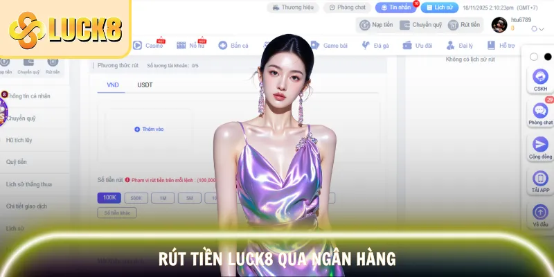 04 bước rút tiền Luck8 về ngân hàng